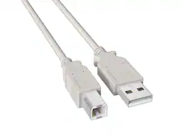 Cable Leader - USB 2.0 Type A Male to B Male Printer Cable, 480Mbps, Double-Shielded, Gold-Plated - White