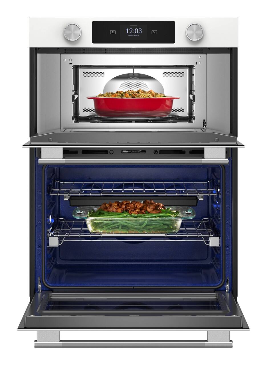 Alt View 9. KitchenAid - 30-inch Smart Electric Combo Wall Oven with Assisted Cooking Modes - White.