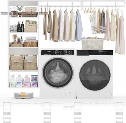 Sure, here is the corrected and grouped text from the image:
---
**Top Shelf:**
- "55 V8 D5"
**Middle Shelf:**
- "GoP Voet"
**Bottom Shelf:**
- "Vanish"
**Washing Machine:**
- "Hotpoint"
- "Smart Wash"
- "1000 Spin"
- "1000 Spin"
- "1000 Spin"
- "1000 Spin"
- "1000 Spin"
- "1000 Spin"
- "1000 Spin"
- "1000 Spin"
- "1000 Spin"
- "1000 Spin"
- "1000 Spin"
- "1000 Spin"
- "1000 Spin"
- "1000 Spin"
- "1000 Spin"
- "1000 Spin"
- "1000 Spin"
- "1000 Spin"
- "1000 Spin"
- "1000 Spin"
- "1000 Spin"
- "1000 Spin"
- "1000 Spin"
- "1000