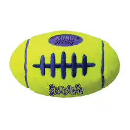 KONG - AirDog Squeaker Football Dog Toy in Medium - Yellow