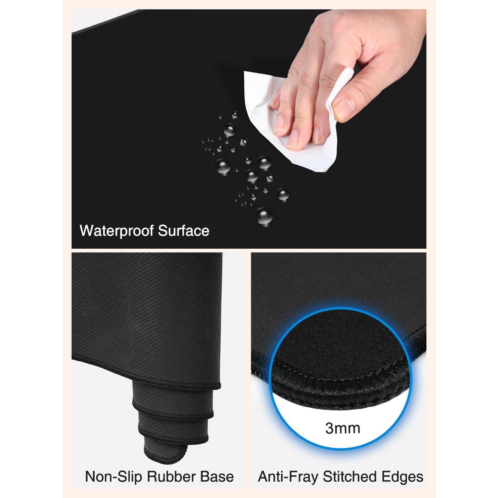 Waterproof Surface  
Non-Slip Rubber Base  
Anti-Fray Stitched Edges  
3mm