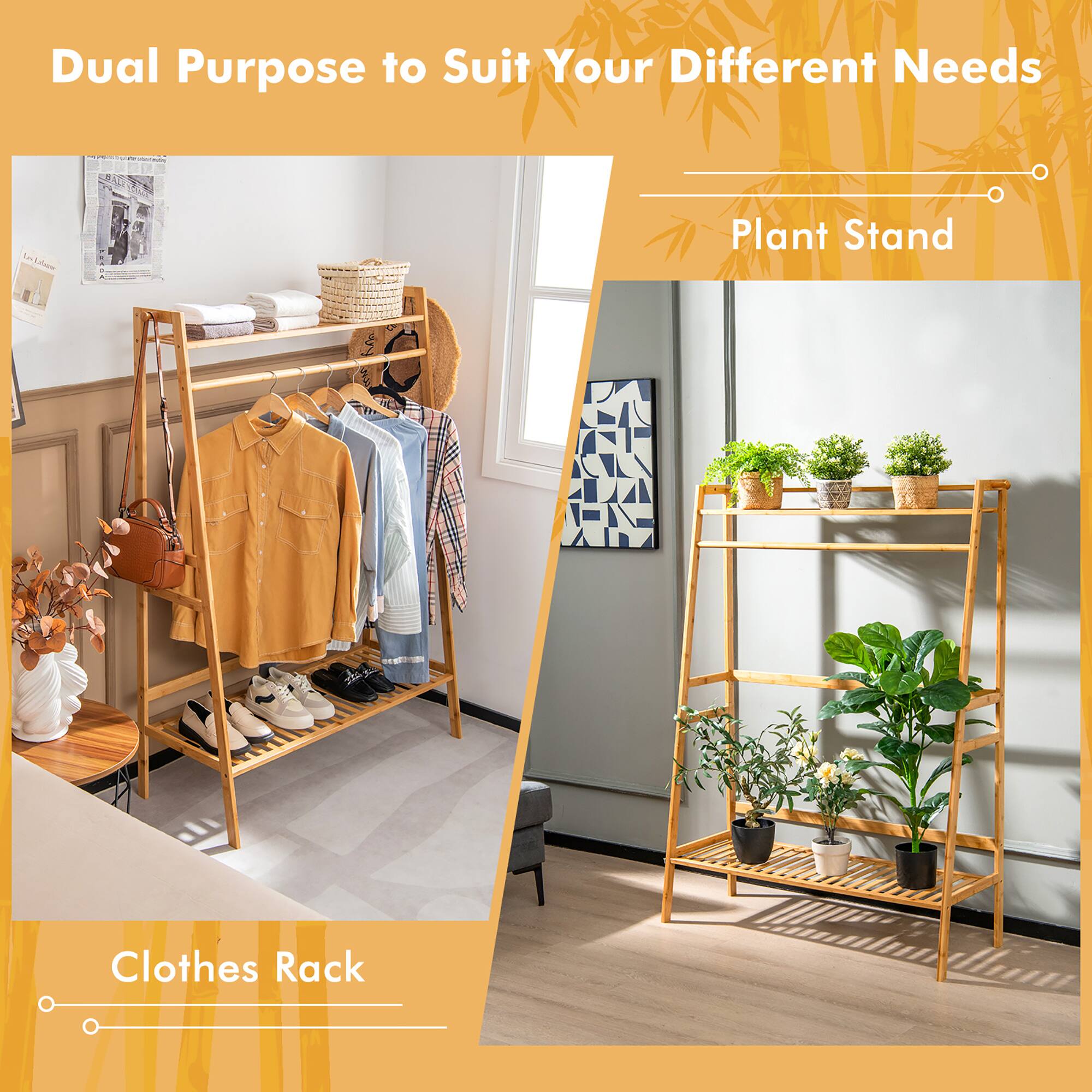 Dual Purpose to Suit Your Different Needs

Plant Stand

Clothes Rack