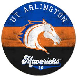 Jardine - UT Arlington Mavericks 20'' x 20'' Retro Logo Circle Sign - Blue