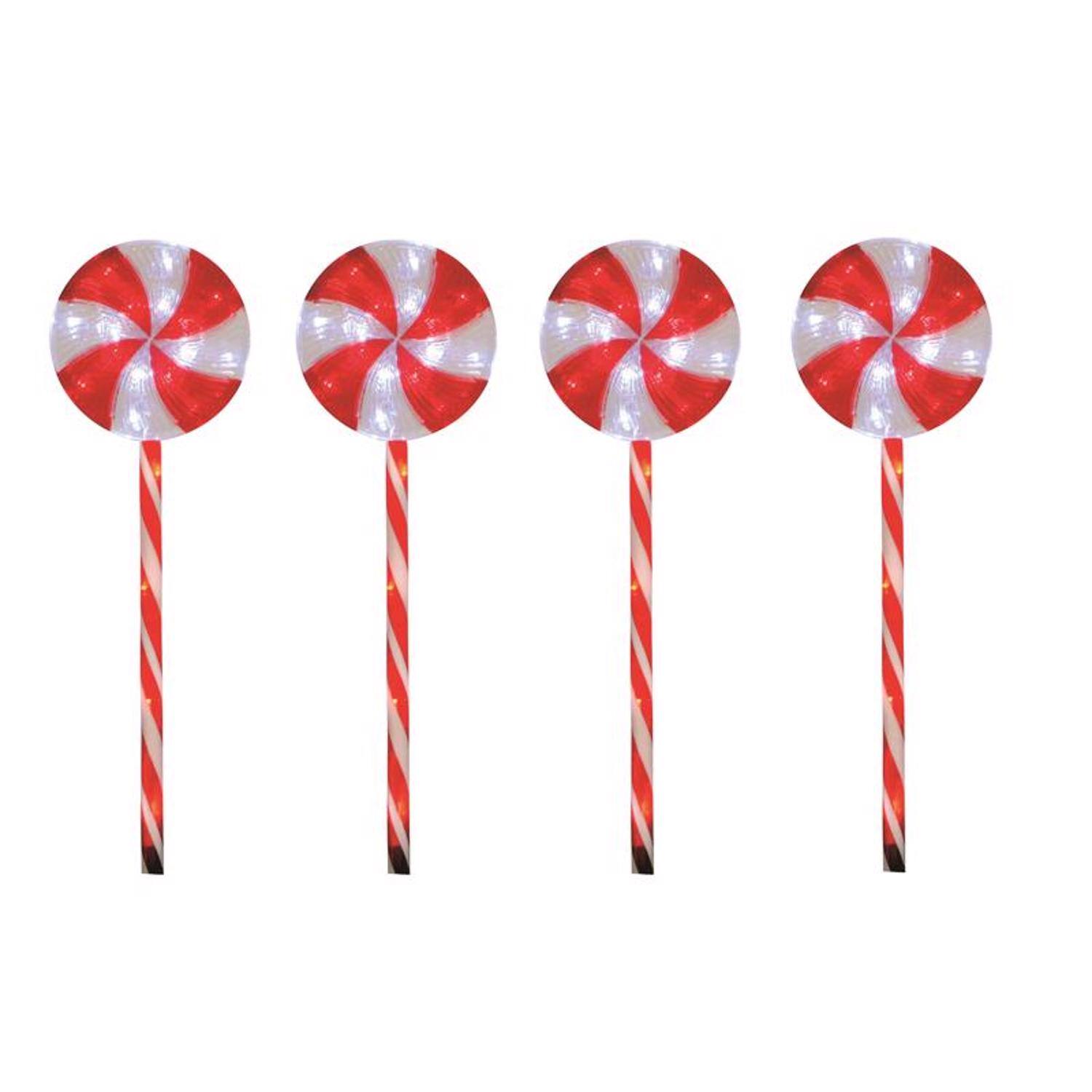 Celebrations - Lollipop Candy 27 in. Pathway Decor - Red|White