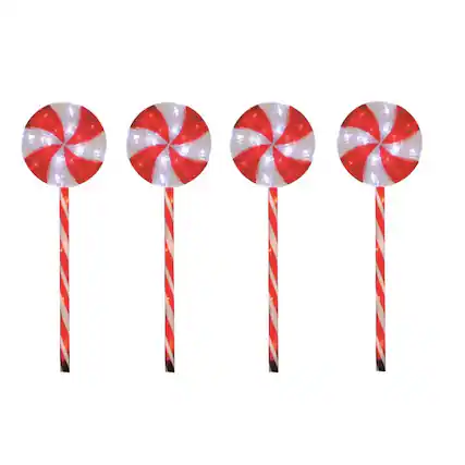Front. Celebrations - Celebrations Lollipop Candy 27 in. Pathway Decor - Red|White.