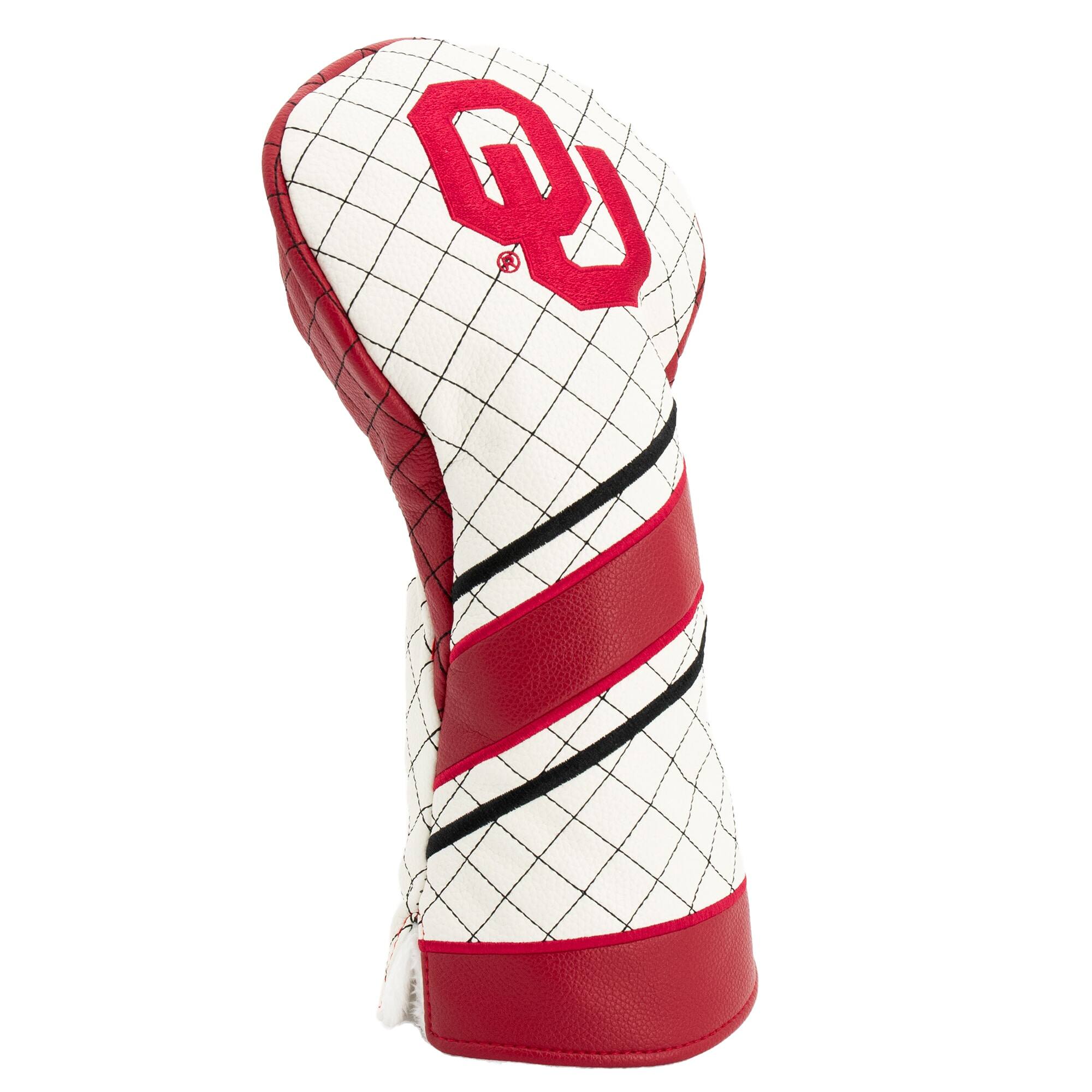 Alt View 2. Team Golf - Oklahoma Sooners Striped Quilted Driver Headcover - Multicolor.