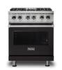 Front. Viking - 30-Inch Dual Fuel Freestanding Range - Onyx.