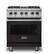 Front. Viking - 30-Inch Dual Fuel Freestanding Range - Onyx.