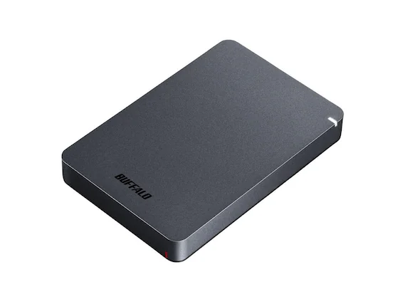 Front. Buffalo Technology - BUFFALO 2TB MiniStation HD-PGF Portable Hard Drive USB 3.2 Gen 1, Micro B Model HD-PGF2.0U3BB - Black.