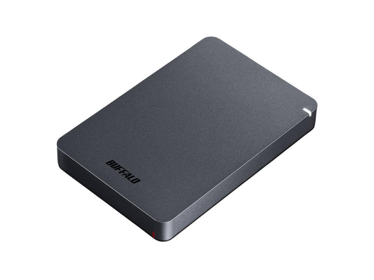 Front. Buffalo Technology - BUFFALO 2TB MiniStation HD-PGF Portable Hard Drive USB 3.2 Gen 1, Micro B Model HD-PGF2.0U3BB - Black.