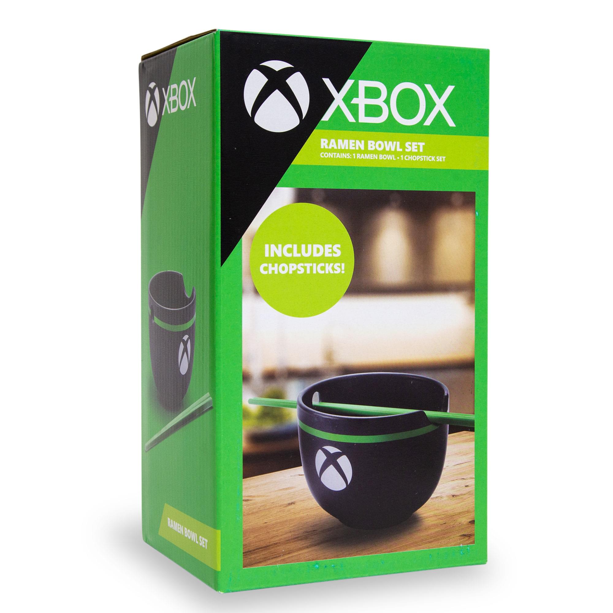 XBOX RAMEN BOWL SET CONTAINS: 1 RAMEN BOWL, 1 CHOPSTICK SET. SET INCLUDES CHOPSTICKS!