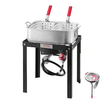 accessories for fish cookers Creole Feast Aluminum 30 Qt. Turkey & 10 Qt. Fryer Boiler Steamer Set and HVRs VEVOR 18 Qt Fish and