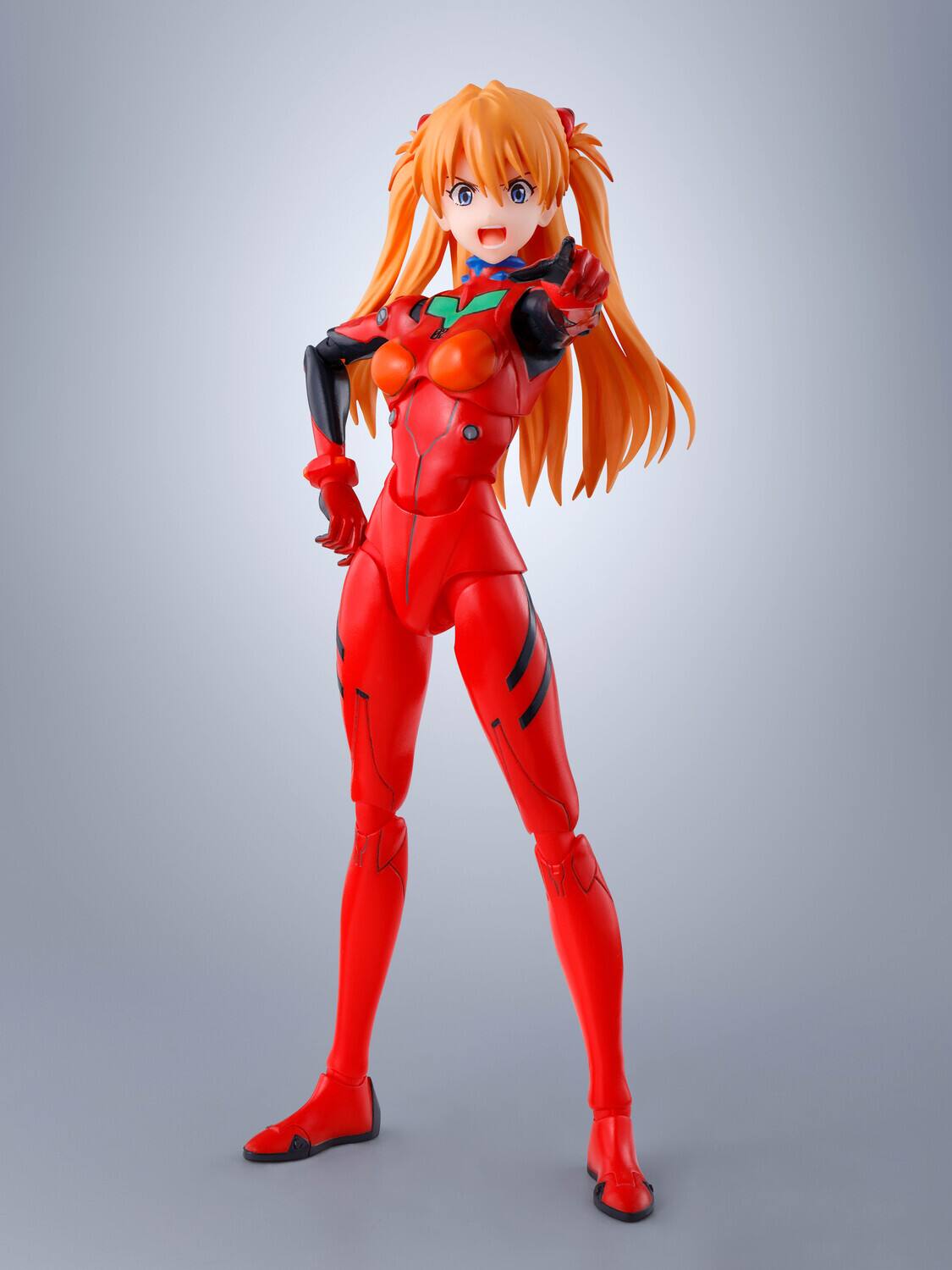 Alt View 4. PopMarket - Tamashii Nations - Evangelion - S.H.Figuarts - Asuka Shikinami Langley Action Figure   - COLLECTIBLES - Multicolor.