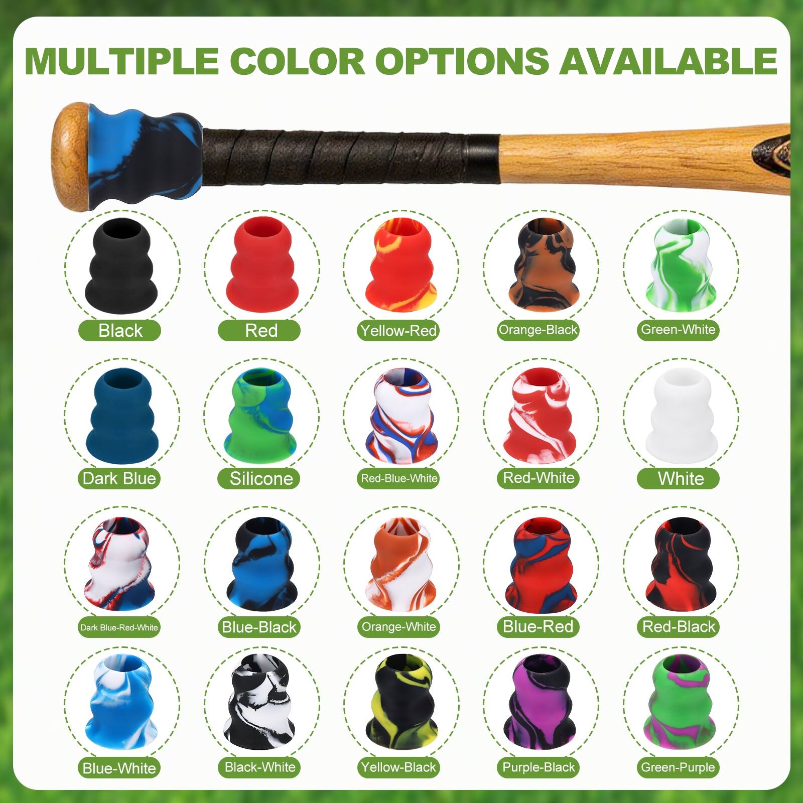 MULTIPLE COLOR OPTIONS AVAILABLE

- Black
- Red
- Yellow-Red
- Orange-Black
- Green-White
- Dark Blue
- Silicone
- Red-Blue-White
- Red-White
- White
- Dark Blue-Red-White
- Blue-Black
- Orange-White
- Blue-Red
- Red-Black
- Blue-White
- Black-White
- Yellow-Black
- Purple-Black
- Green-Purple