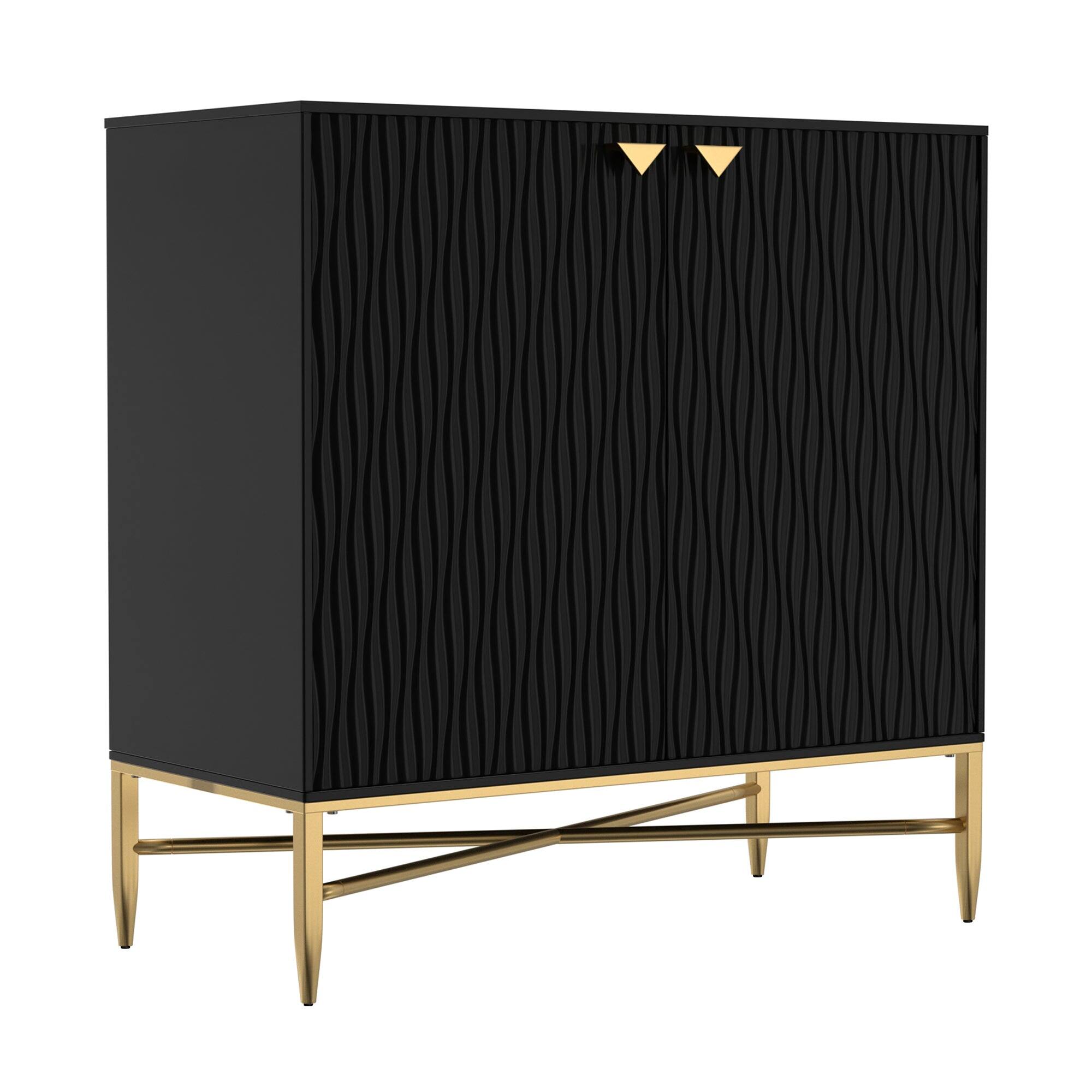 Boyel Living - 2 Door Locker Accent Cabinet - Black