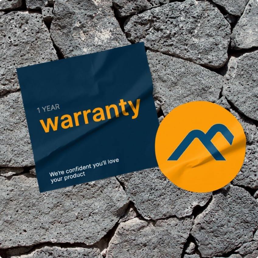1 YEAR warranty

We're confident you'll love your product