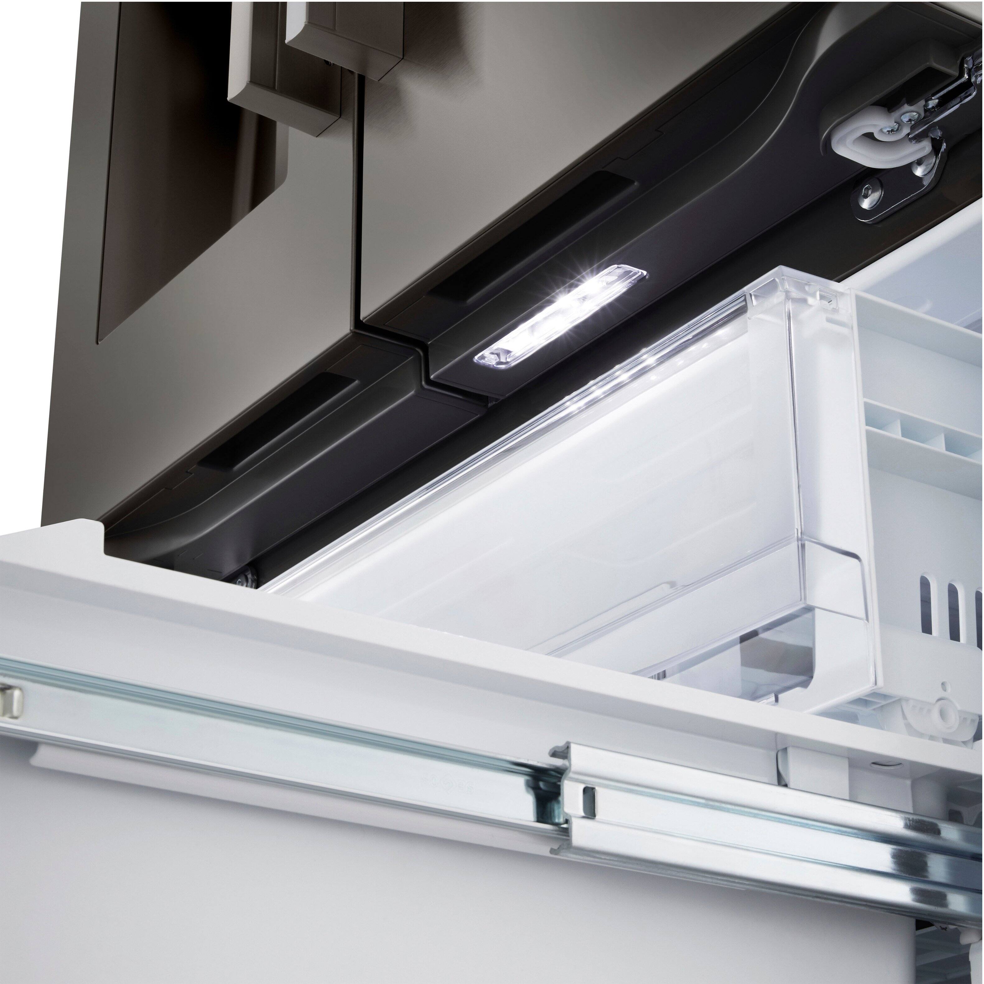 Alt View 17. LG - Standard-Depth MAX 24.5 Cu. Ft. Smart French Door Refrigerator with Dual Ice - PrintProof Black Stainless Steel.