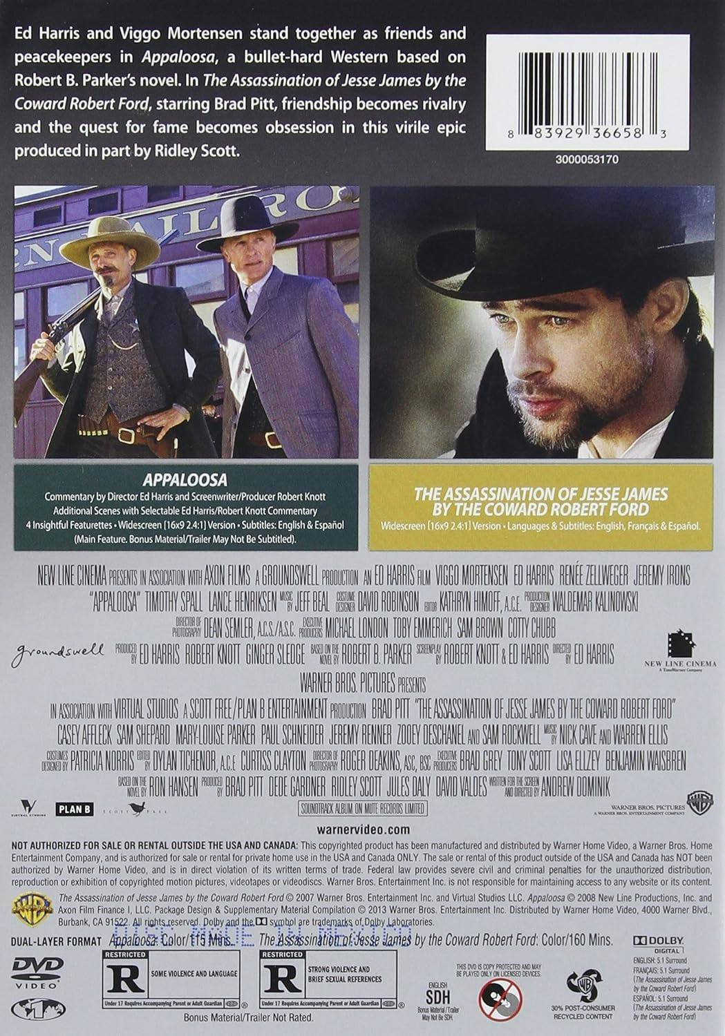 Angle. Appaloosa/The Assassination of Jesse James... (DVD Double Feature) [DVD].