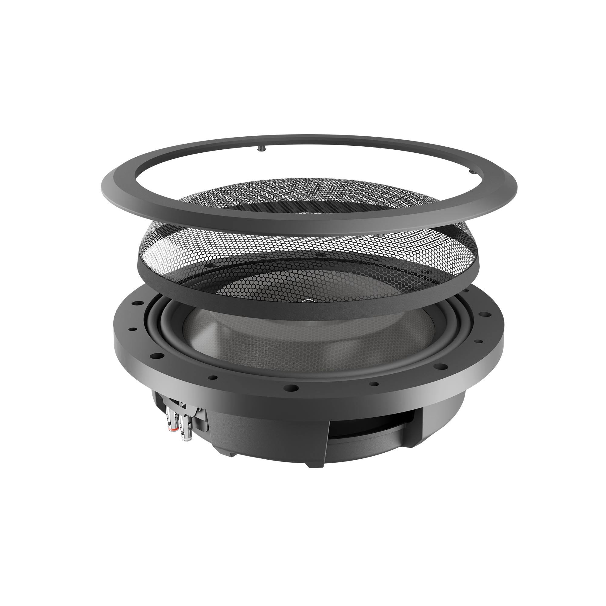 Alt View 7. Wavtech - Wavtech thinPRO12-4 750 Watt 12" Shallow Subwoofer 4 ohm - Black/Gray.