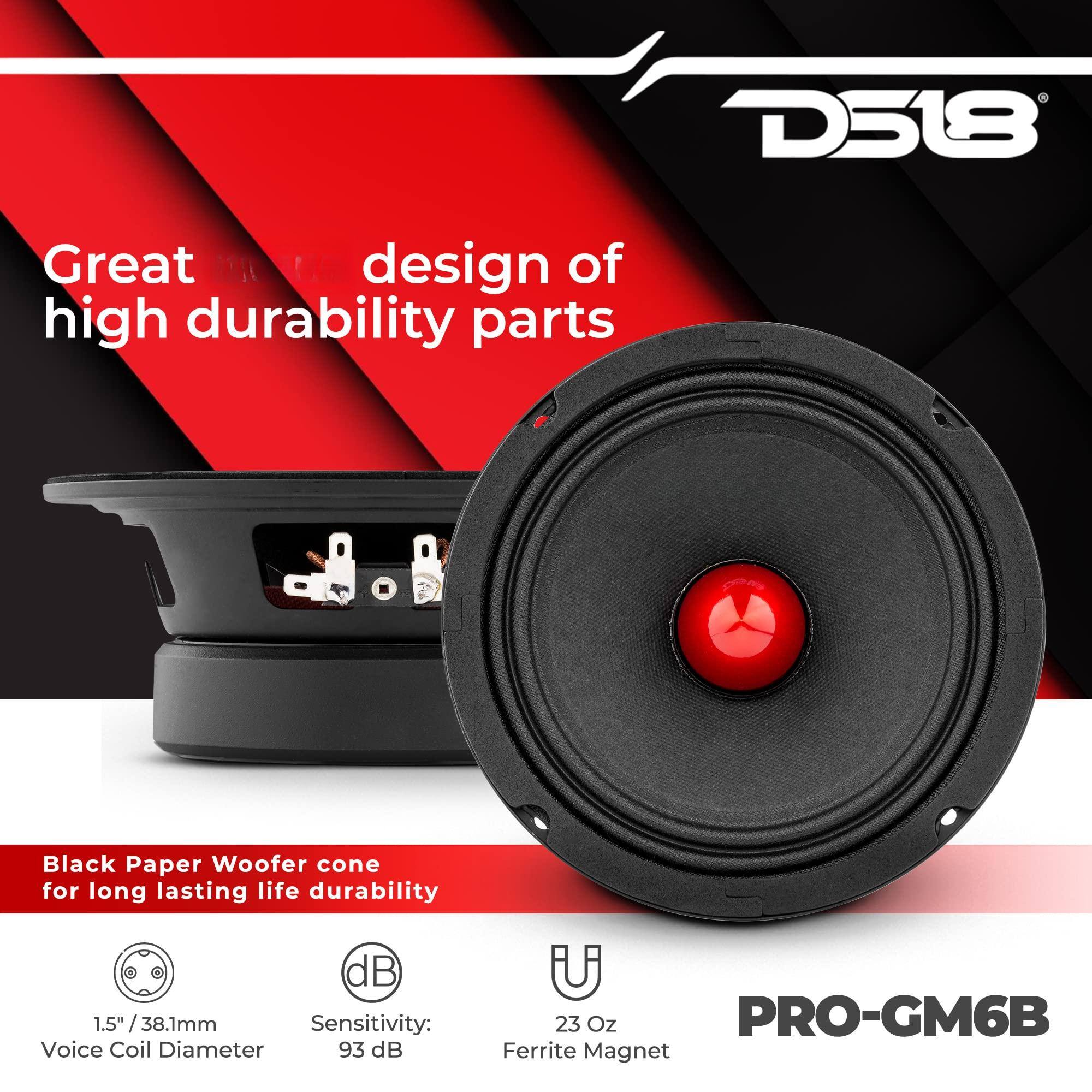 D518

Great design of high durability parts

Black Paper Woofer cone for long lasting life durability

1.5" / 38.1mm Voice Coil Diameter

Sensitivity: 93 dB

23 Oz Ferrite Magnet

PRO-GM6B