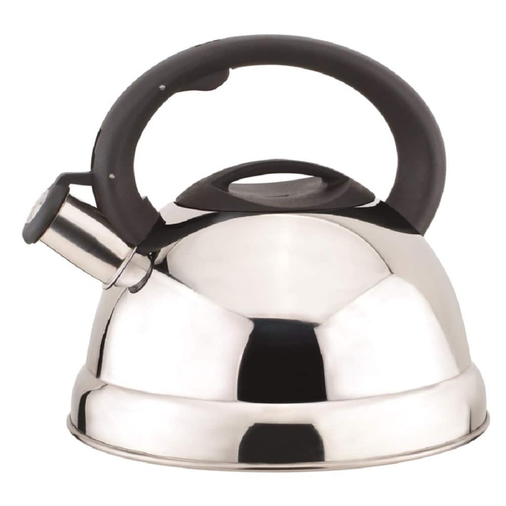 J&V TEXTILES - Stainless Steel Whistling Tea Kettle, 3.0 Liter - Silver