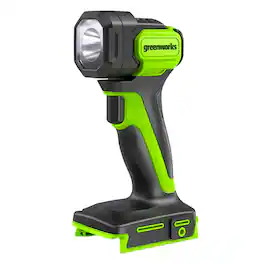 Greenworks - 24V Cordless High Intensity LED Flashlight Kit, 200lm Handheld Light, Tool Only - Green