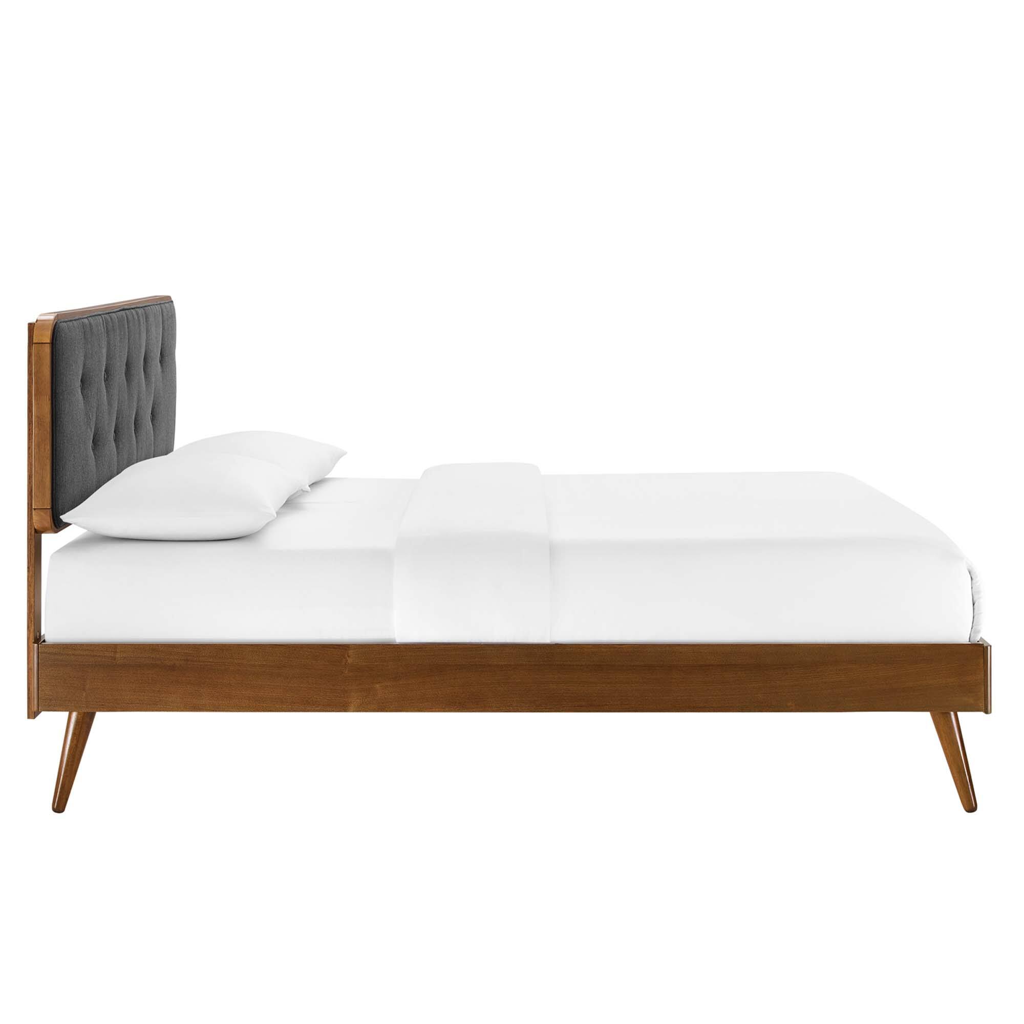 Alt View 2. Modway - Celine Channel Tufted Performance Velvet King Bed - Gray.