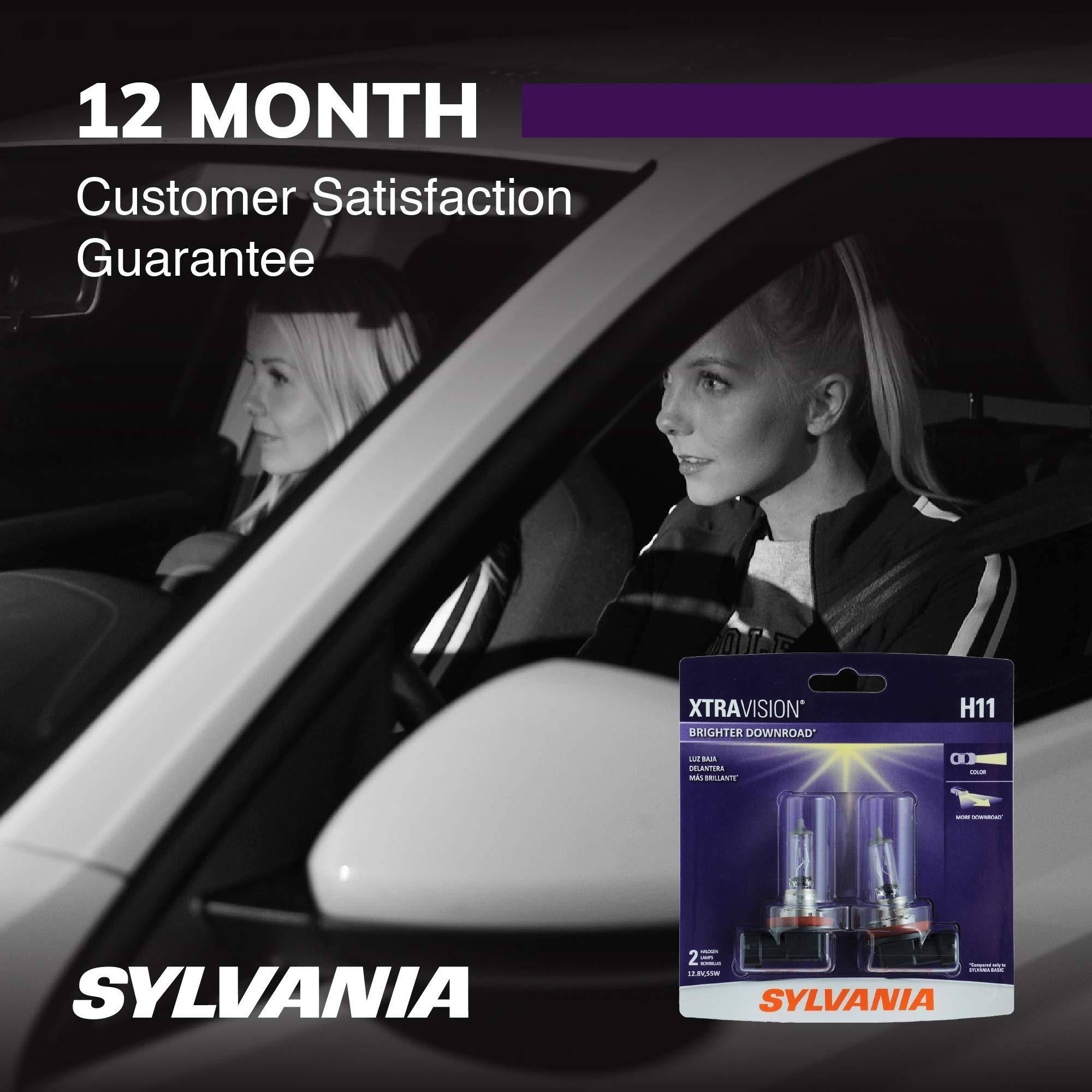 12 MONTH Customer Satisfaction Guarantee

XTRAVISION BRIGHTER DOWNROAD - H11

SYLVANIA