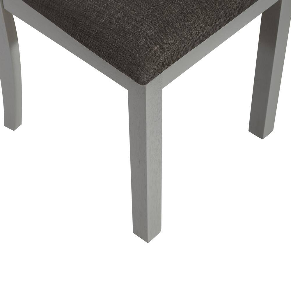 Alt View 6. Liberty Furniture Industries - Uph Ladder Back Side Chair (RTA) - Set of 2 Transitional White - Grey.