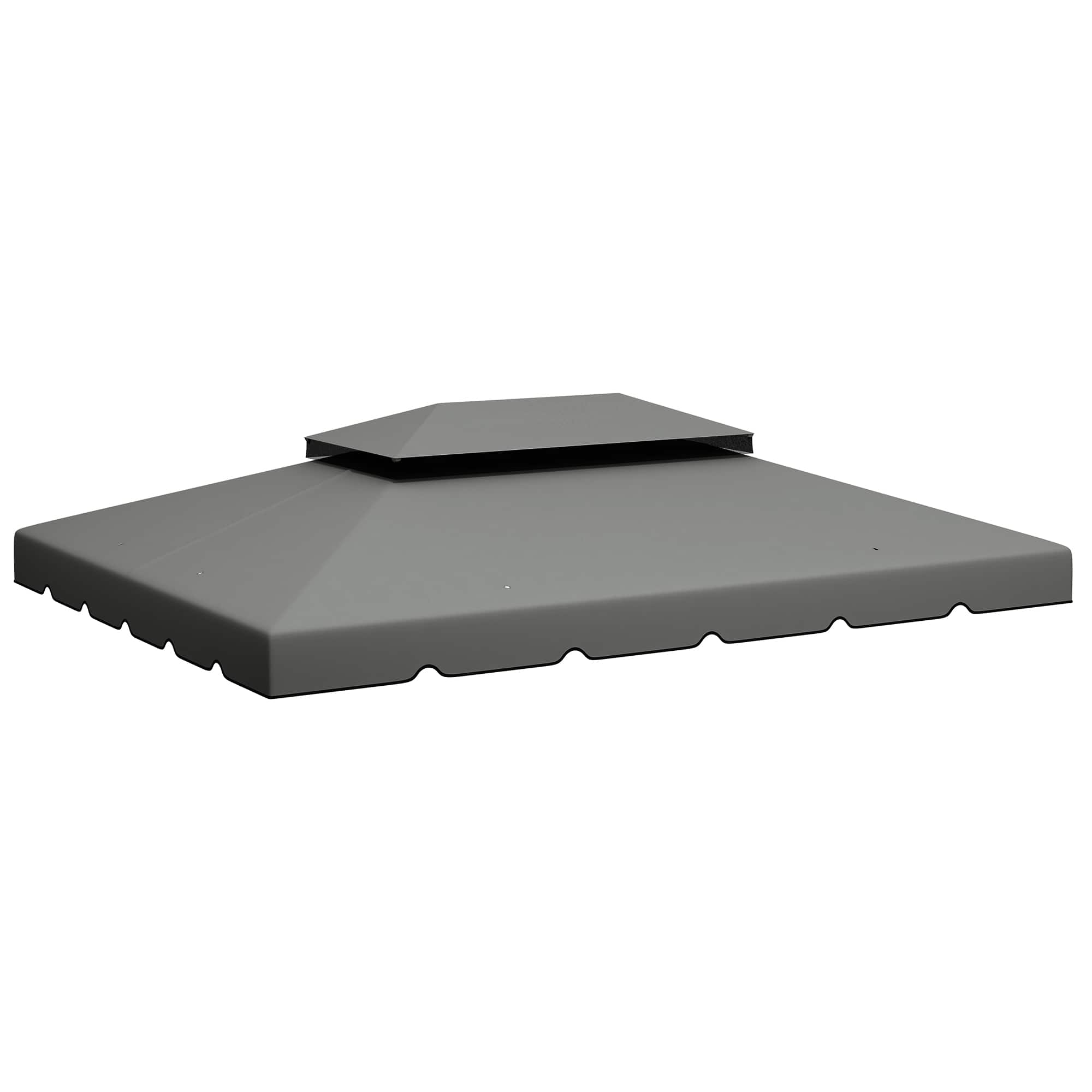 Outsunny - 84C-101 or 84C-144 13' x 10' Gazebo Replacement Canopy - Light Gray