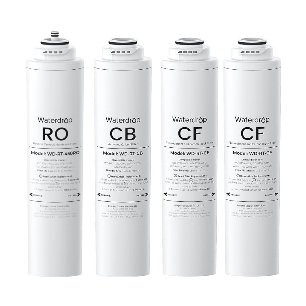 Waterdrop | | ????????-????????-???????????? Replacement Filter, Pack of 1 RO & 2 CF & 1 CB Filter | Best Buy