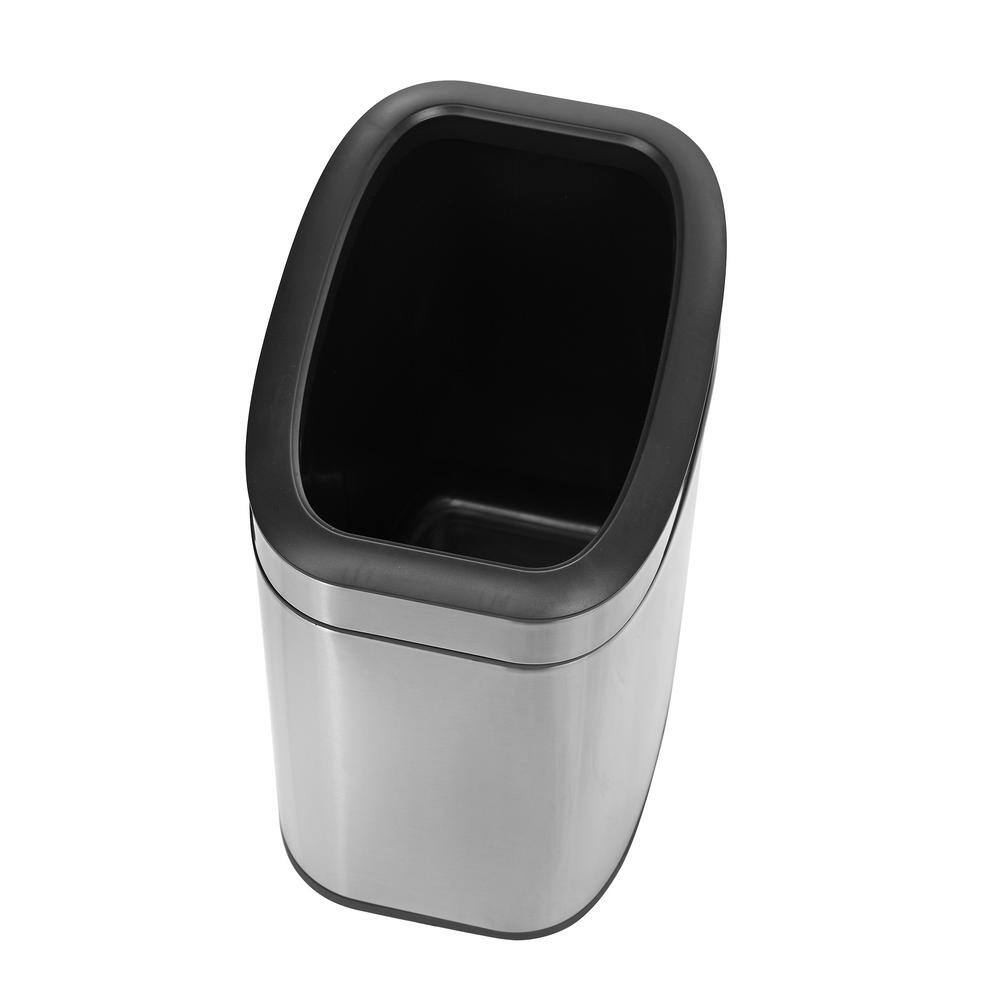 Left. Alpine Industries - Stainless Steel 2.6 Gallon Kitchen Indoor Trash Can - Stainless Steel.