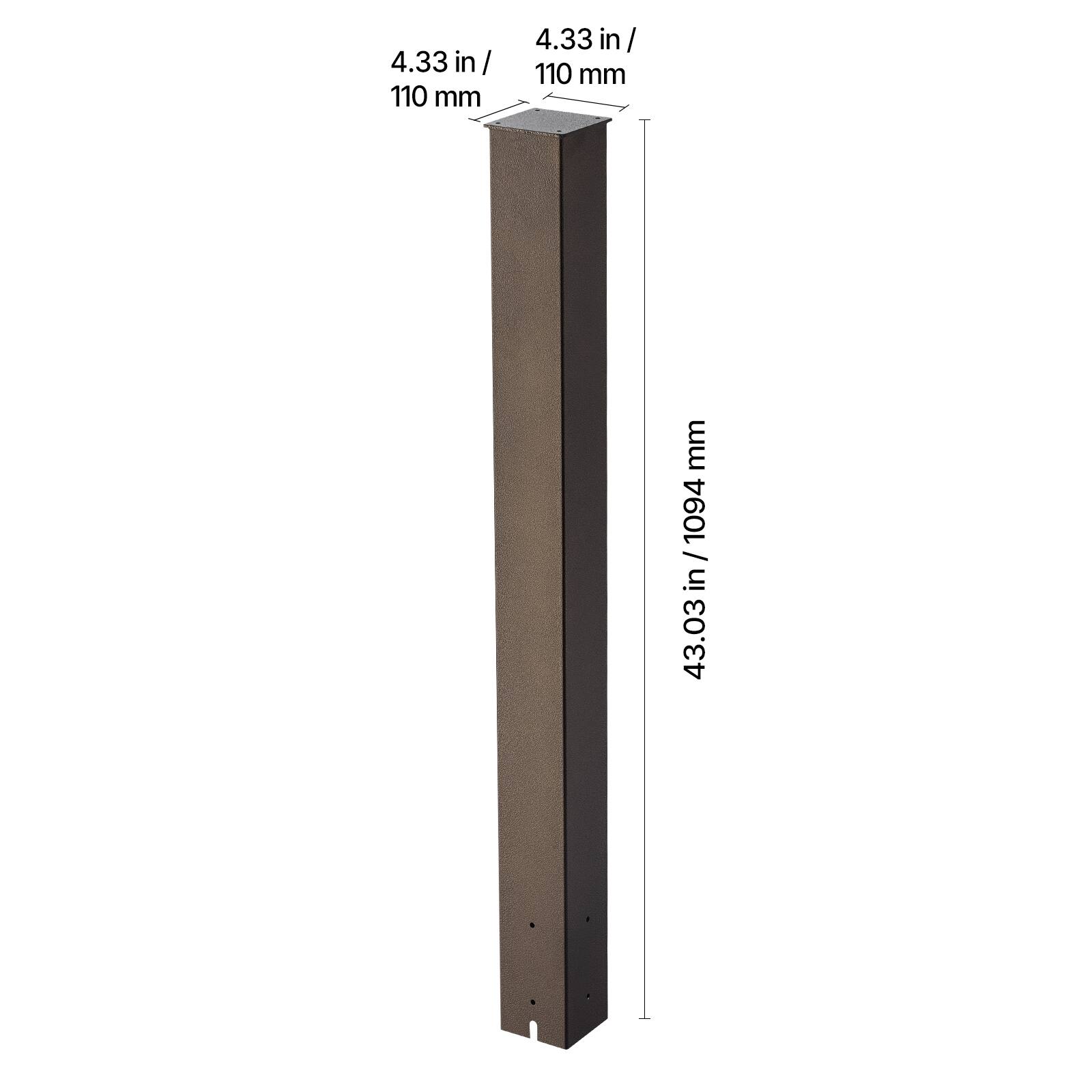 VEVOR 43 x 4 x 4 Inches Mailbox Post, Steel In Ground Mounting Mail Box ...