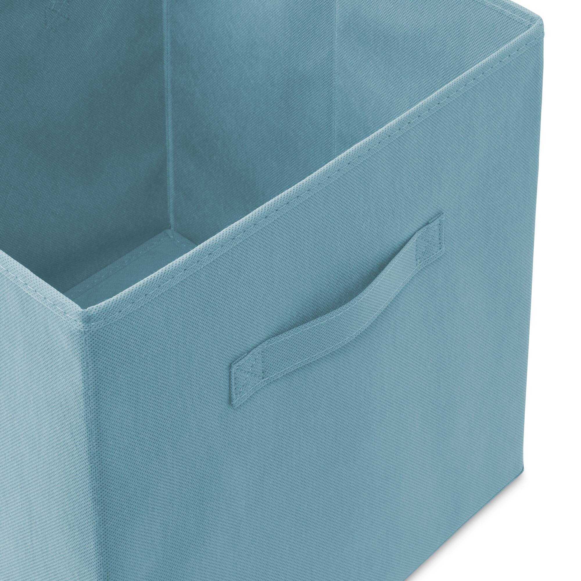 Alt View 2. Casafield - (Set of 12) Collapsible Fabric Cubes - Storage Bins - Baby Blue.