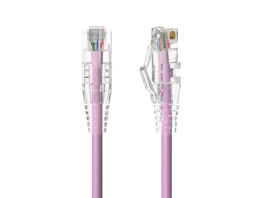Cable Leader - Cat 6 Ethernet Cable, Slim 28 AWG Snagless RJ45 Patch, Gigabit for Router, Gaming Console, PC, Server Rack - Pink