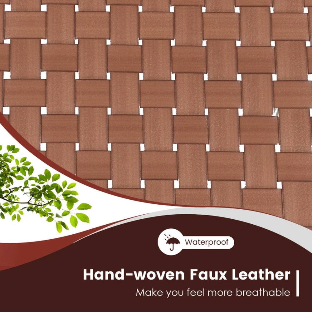 Waterproof  
Hand-woven Faux Leather  
Make you feel more breathable