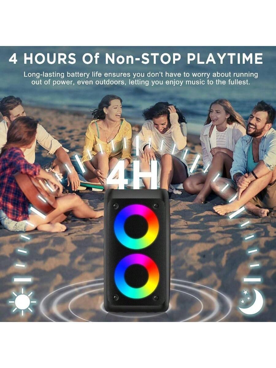 4 HOURS Of Non-STOP PLAYTIME

Long-lasting battery life ensures you don't have to worry about running out of power, even outdoors, letting you enjoy music to the fullest.
