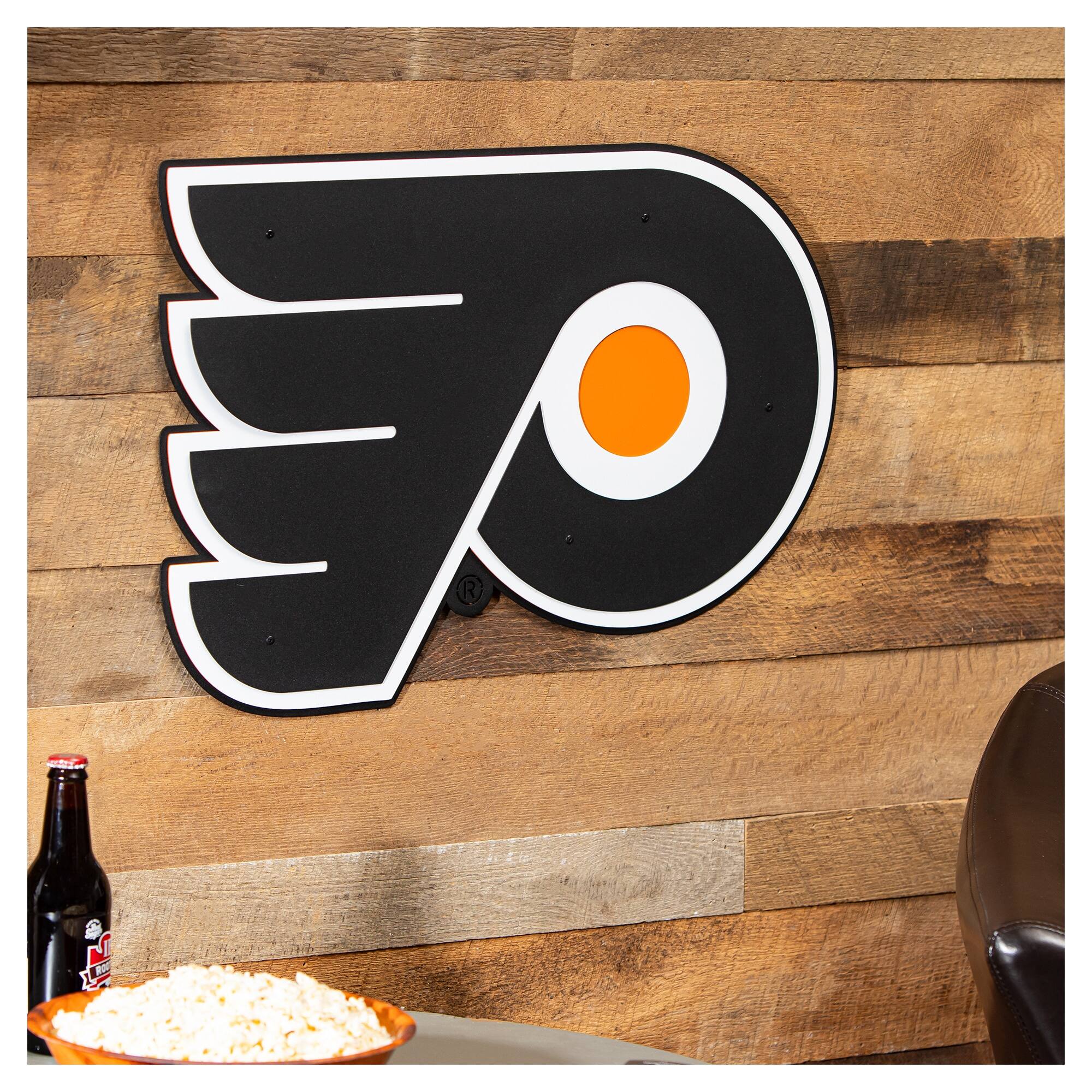 Alt View 1. Evergreen Enterprises - Philadelphia Flyers 23" Layered Metal Wall Art Sign - Multicolor.