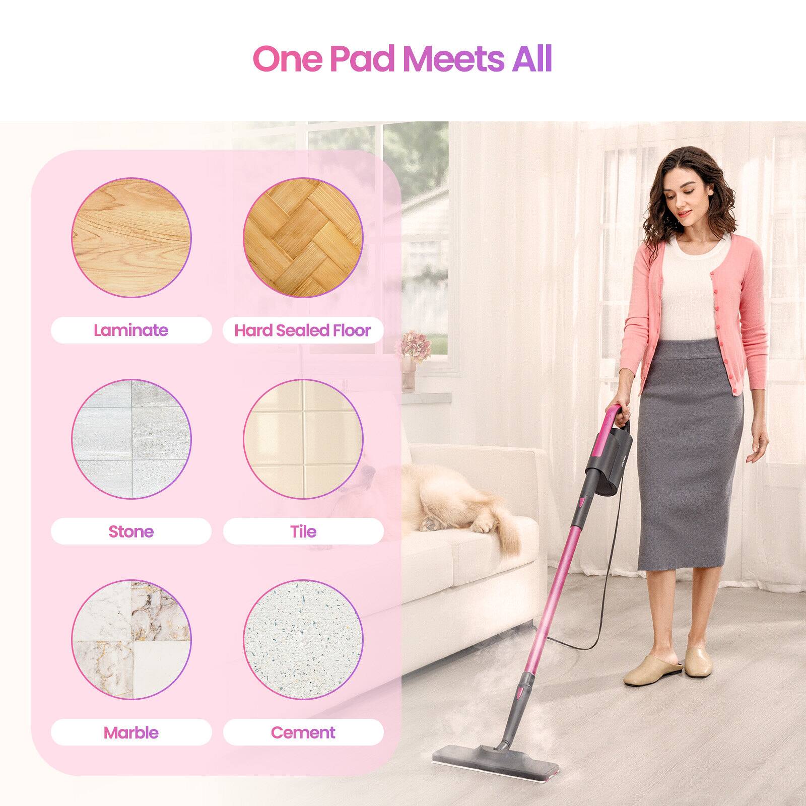 One Pad Meets All

- Laminate
- Hard Sealed Floor
- Stone
- Tile
- Marble
- Cement