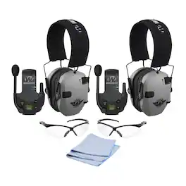 Walkers - Razor Electric Slim (Grey) Earmuffs with Walkie Talkies (2-Pack) - Gray