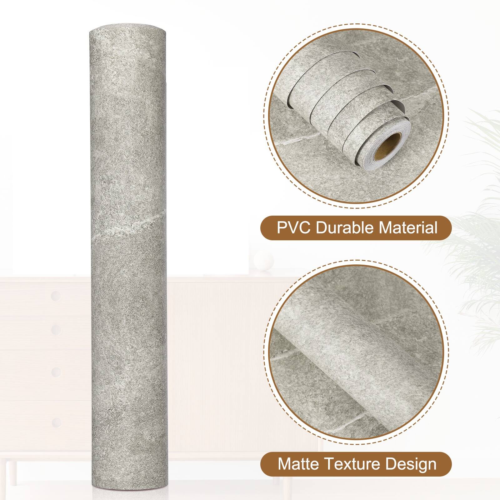 PVC Durable Material  
Matte Texture Design
