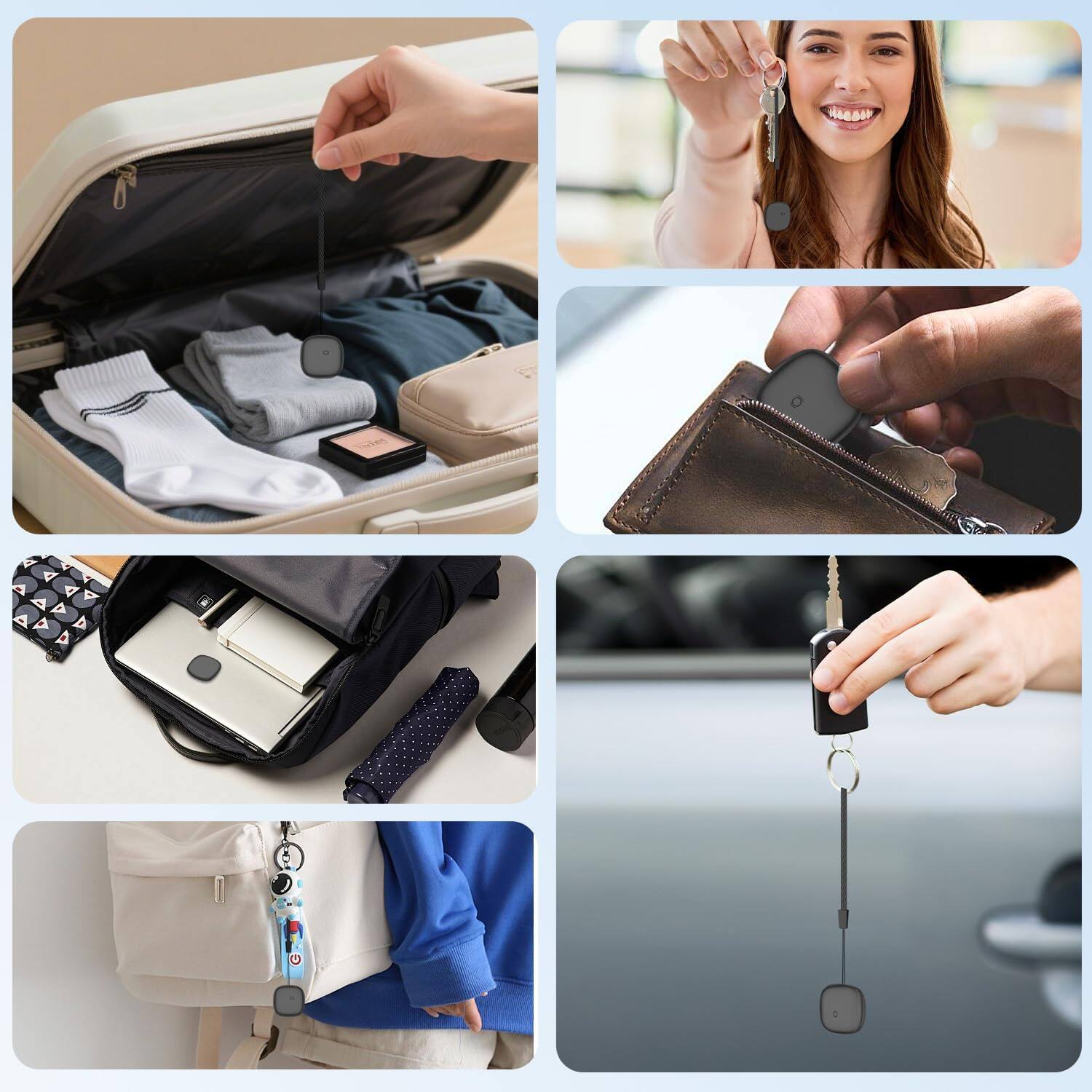 Alt View 1. Cluzine - Anti-Theft Anti-Lost Positioning Tracker Compatible with Google Android Item Finder Locator - Black.