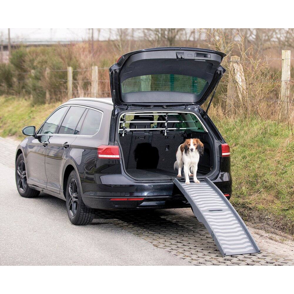 Angle. TRIXIE - 59-in Pet Ramp for Small to Medium Dogs up to 55 lbs, Easy to Store - Gray.