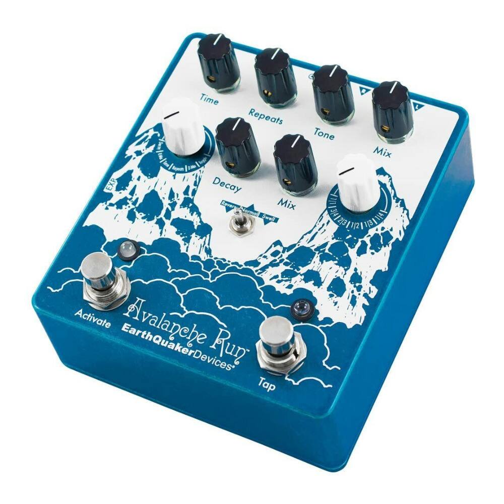 EXP i Ime Time Repeats Decay Reverberation Swell Tone Mix 3)4 1/4 213 121BITHE 1/2 1/3 & Activate Avalanche EarthQuakerDevices Run Tap