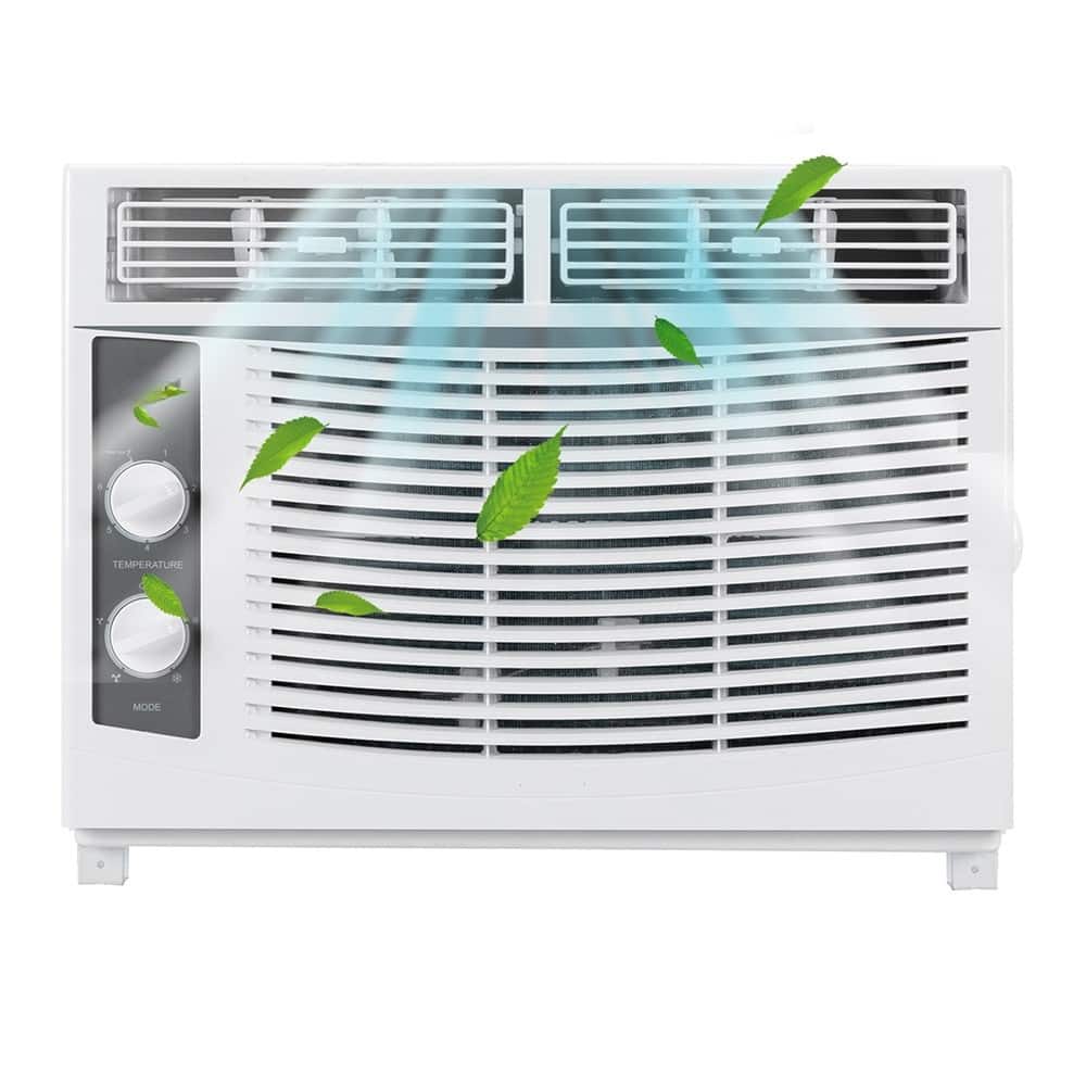Winado - 5000 BTU 3-in-1 Window Air Conditioner, Dehumidifier, Fan Window AC Unit Kit Cools up to 150 Sq.Ft W/Knob Control - White