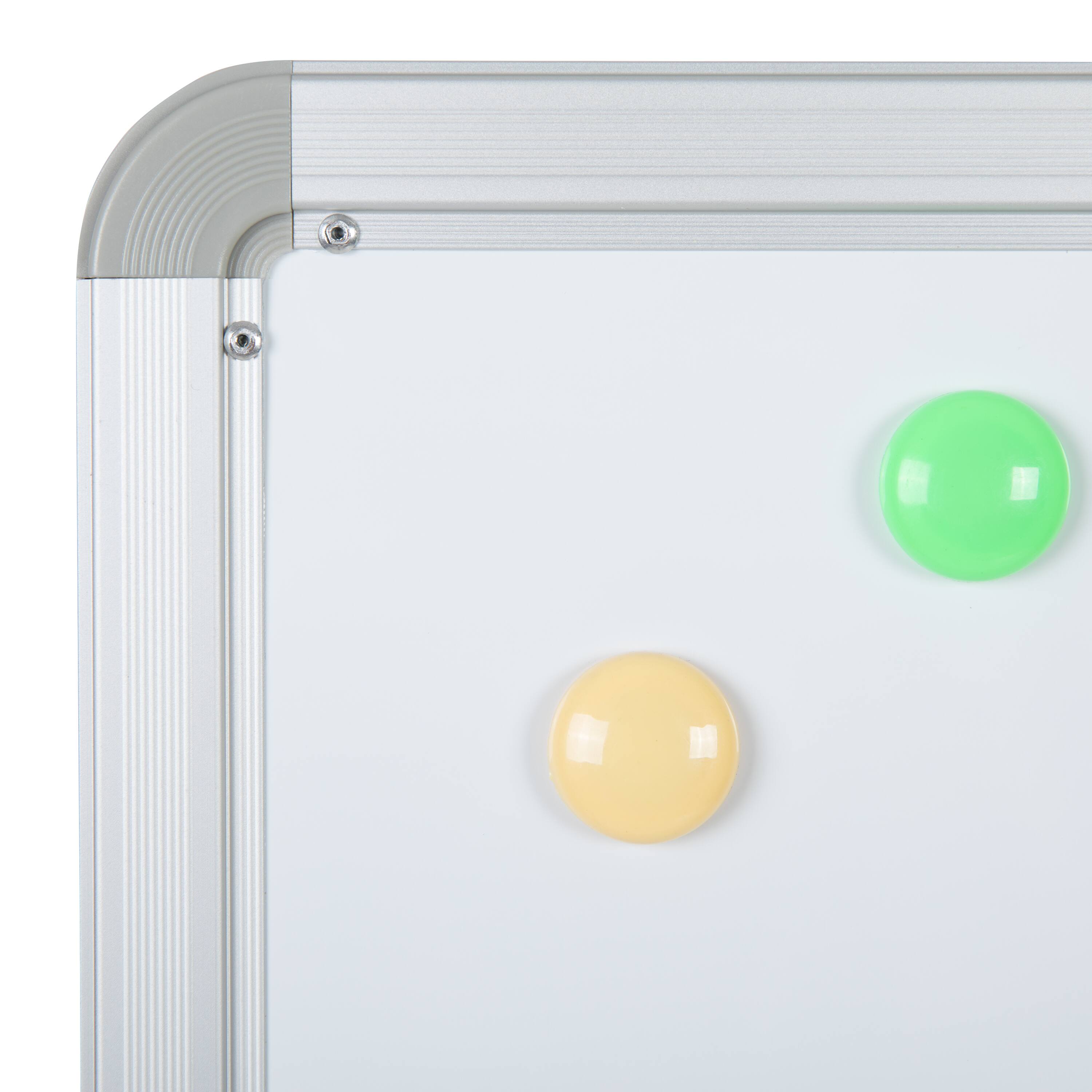 Alt View 8. Emma + Oliver - Double-Sided Mobile White Board Stand with Pen Tray - White.