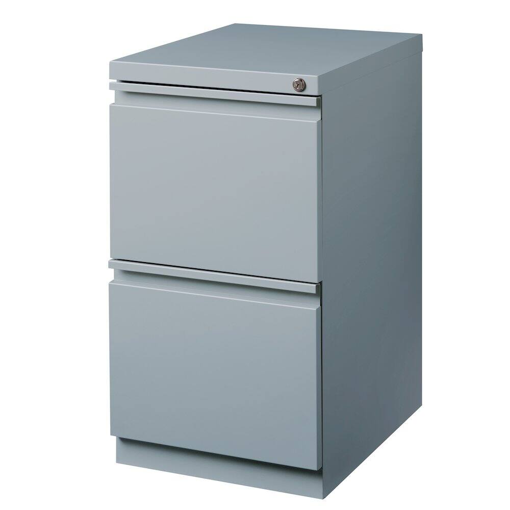 Alt View 1. Hirsh - Hirsh 20" Deep Mobile Pedestal File Cabinet 2 Drawer File-File, Platinum - Silver.
