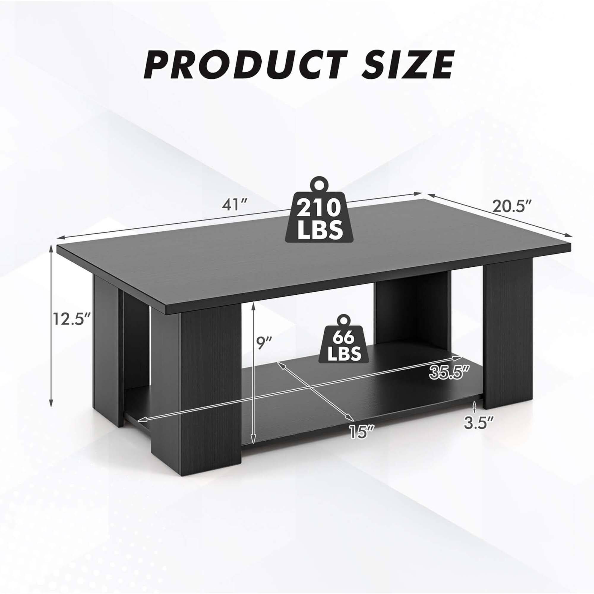 PRODUCT SIZE: 41" x 210 LBS, 20.5" x 12.5" x 9" x 66 LBS, 35.5" x 15" x 3.5"