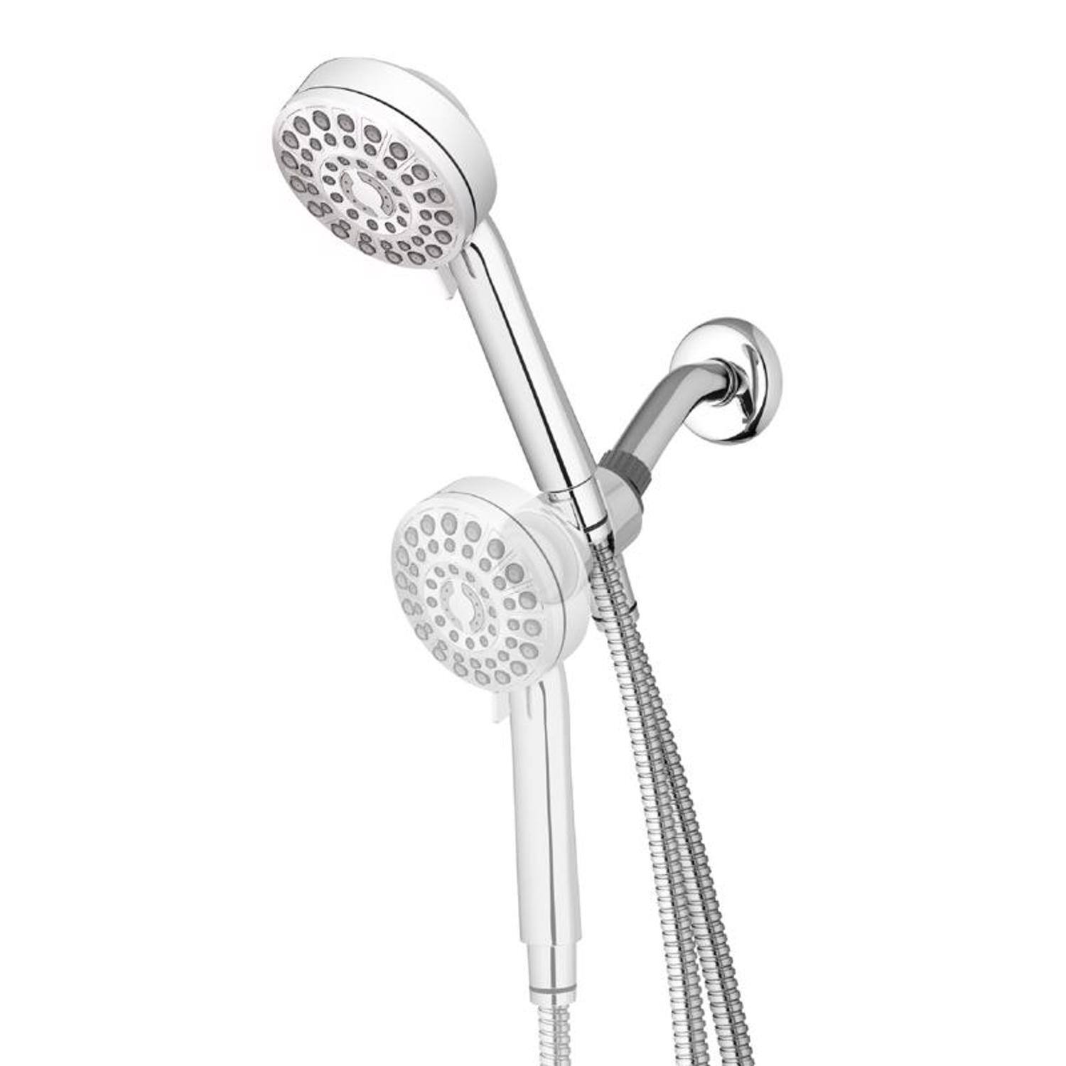 Back. Waterpik - Waterpik DualDock Chrome 7 settings Handheld Showerhead 1.8 gpm - Chrome.