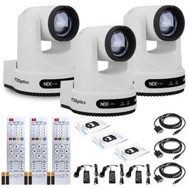 3 x PTZOptics Move 4K PTZ Camera with 20x Zoom (White) (PT20X-4K-WH-G3)